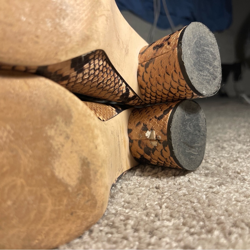 Zara Basic Collection Snakeskin Booties - image 7